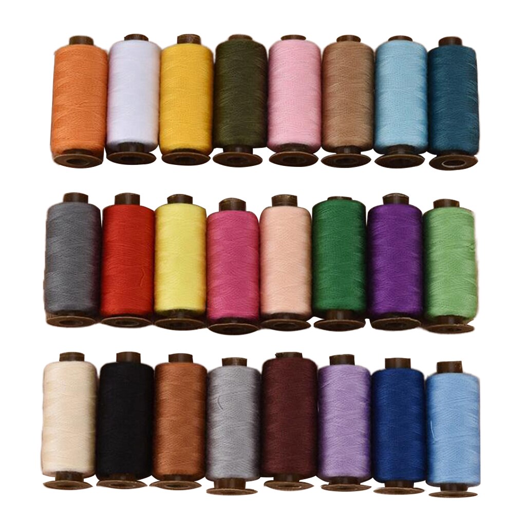 Naaigaren 24 Kleuren 500 Yard, Threads Polyester Diverse Kleuren