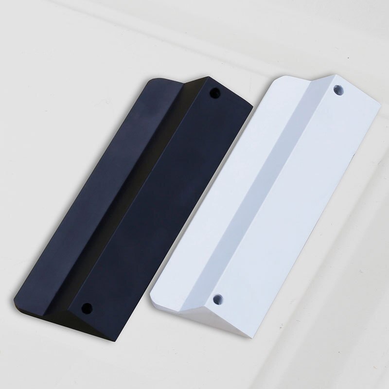 Aluminum Alloy Decorative Furniture Cabinet Hardware Handle Modern Simple Cabinet Closet Push Pull Black Silver Door Handles