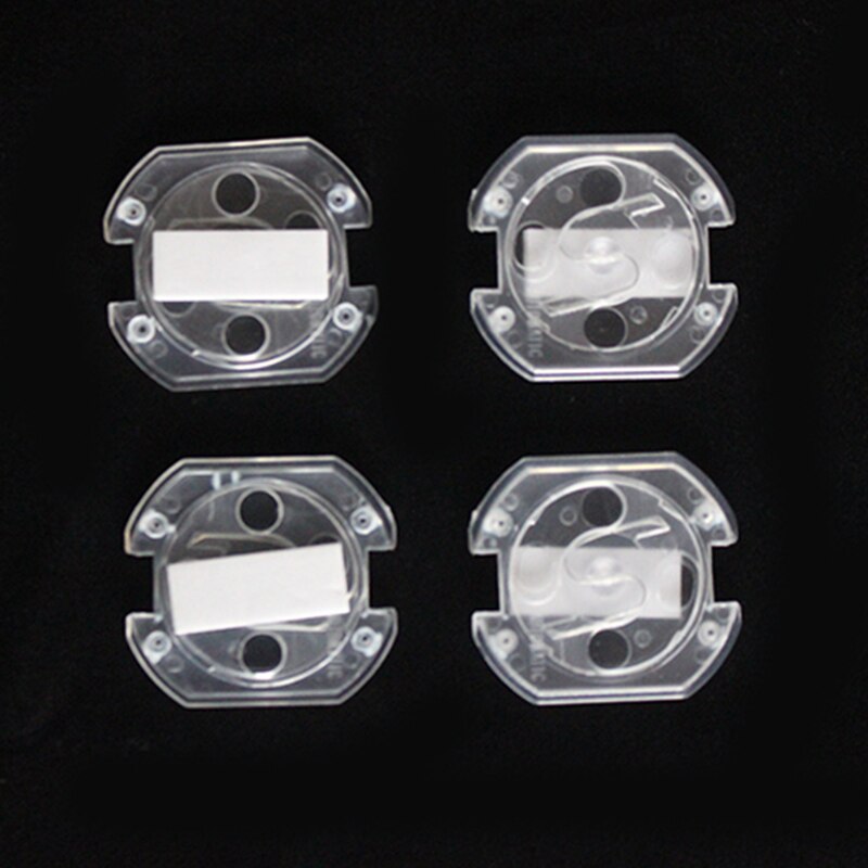1/5 pces ue criança segurança tomada elétrica capa plugues anti-choque elétrico soquete capa bebê crianças criança protetor de segurança guarda: Transparent5pcs