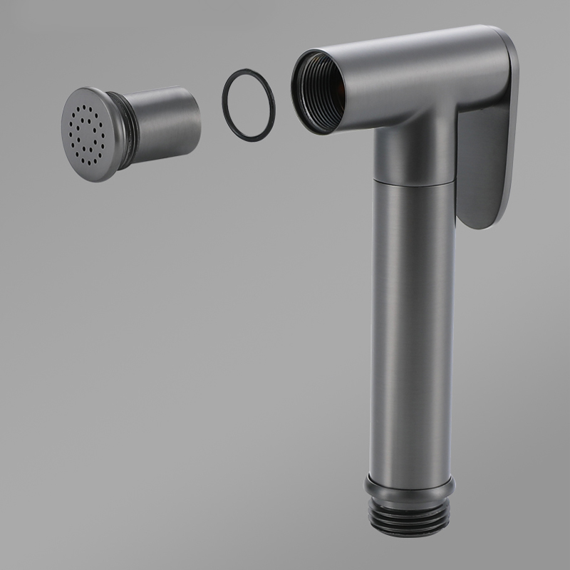 Toalett, bidet, komplett sett med 304 stk., rustfritt stål, nikkel, bærbar bidetrenser, metallisk toalett, nikkel