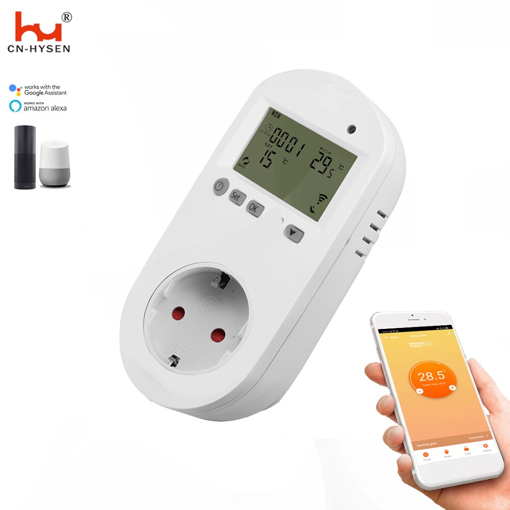 Programmable WiFi Thermostat Socket Home Intelligent Temperature Control Socket Thermostat