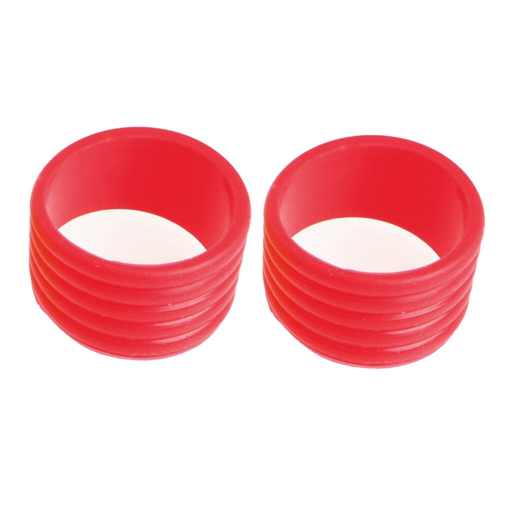 2 Lot Siliconen Tennisracket Grip Fix Handvat Verzegelde Loop Cover Uiteinden Ringen: Red