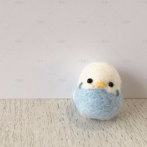 Cute Birds Wool Felt Craft DIY Non Finished Poked Set Handcraft Kit for Needle Material Pack: F
