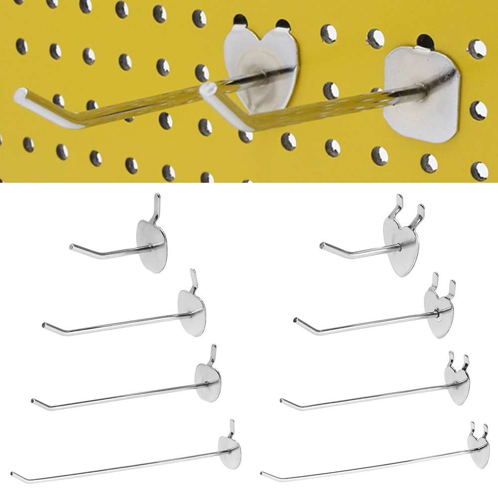 5Pcs Display Hooks Storage Racks Supermarket Shelf Display Hanger Single Pegboard Hook Peg Retail Shop Garage Kitchen Rack
