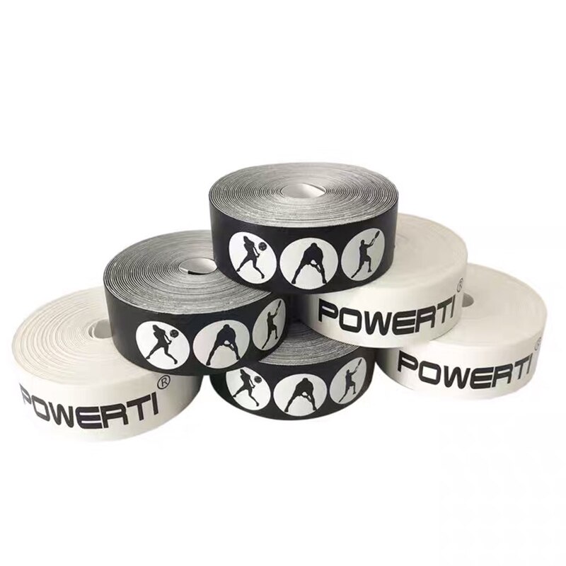 Powerti 2Pcs Tennis Grips Frame Bescherm Pu Overgrip Beschermende Tape 5M Tennis / Squash Racket/Strand Racket wrijving Sticker