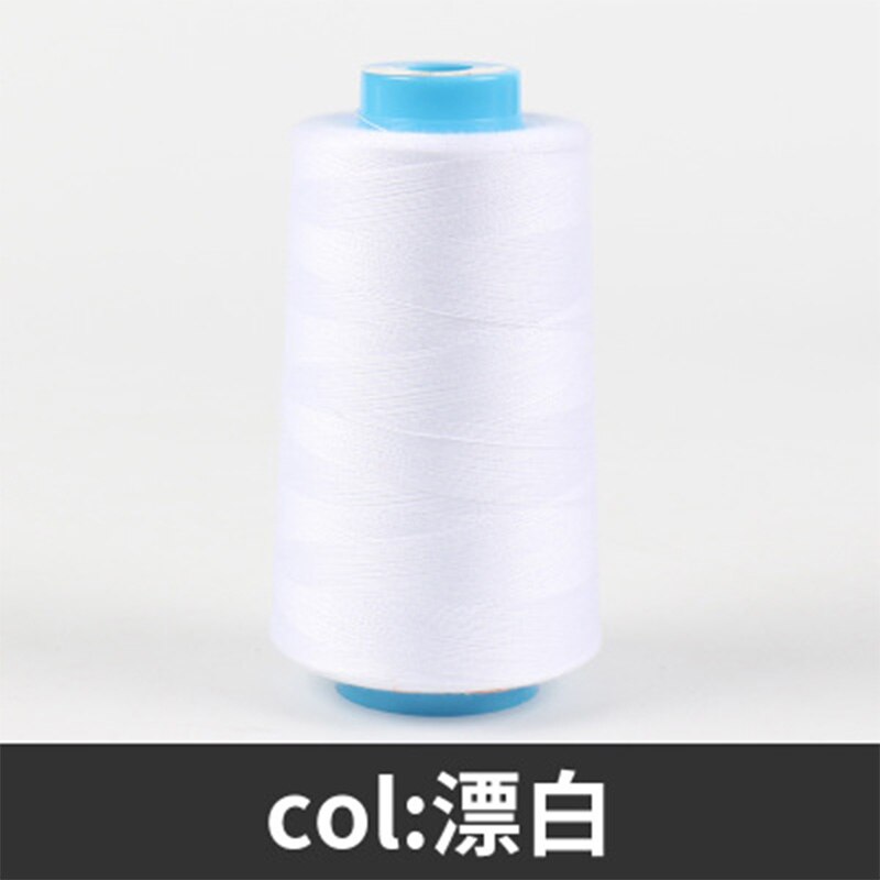 3500m yards overlock naaimachine lijn meter cones zwart wit naaigaren industrieel polyester garen: Wit