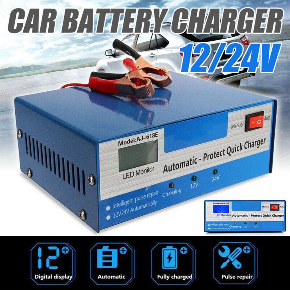 Chargeur De Batterie Voiture 12V 6A Intelligent – Écran LCD – Fonction Réparation – Pour Auto, Moto, Bateau – Sécurisé