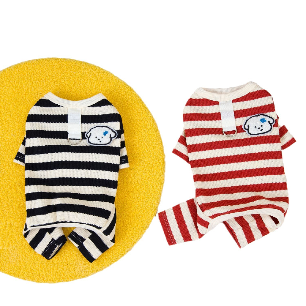 Ropa de algodón puro para perro, pijama para niño y niña, para perros pequeños y medianos, Mono para cachorro y gatito, pijama Chiwawa Yorkie Flexible de 4 Patas