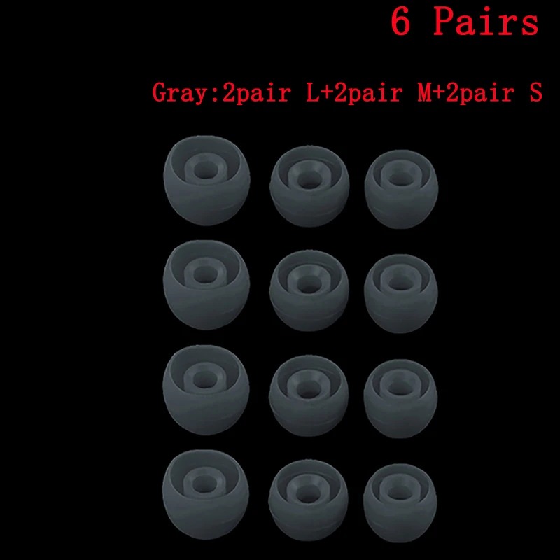 6 par/2*(S+M+L) Silikonowe Gumowe Nakładki na Uszy Uniwersalne Wkładki robić Słuchawek Dousznych Wymienne Poduszki robić Słuchawek: BRĄZOWA