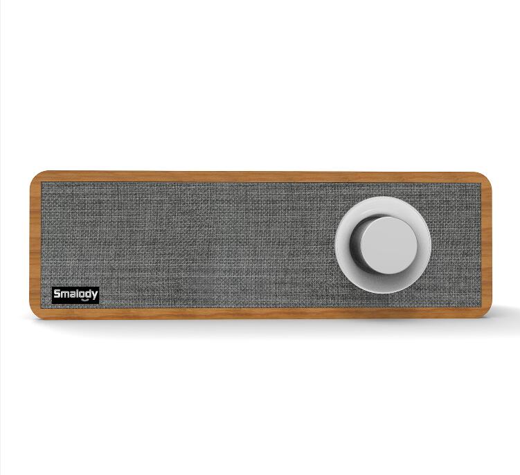 Klassischen Holz Klang struktur Bluetooth Lautsprecher Tragbare Holz Drahtlose Lautsprecher Stereo Mini Subwoofer: grau