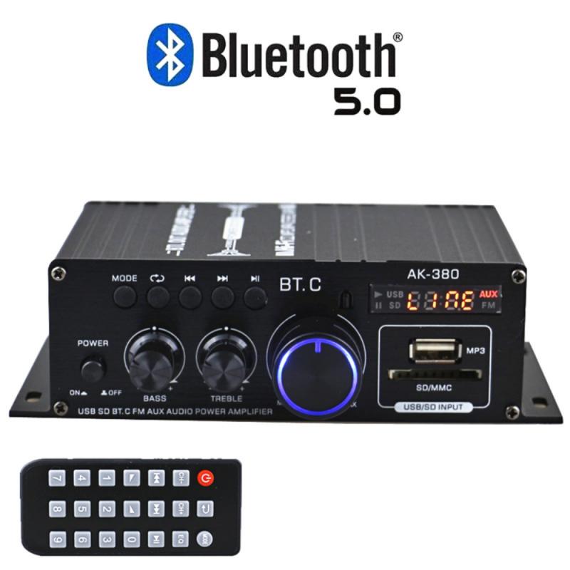 AK380 12V Mini Hifi Versterker Bluetooth Digitale Audio Stereo Audio Versterker Ondersteunt Fm Stereo Radio Sd-kaart U disk MP3: Default Title