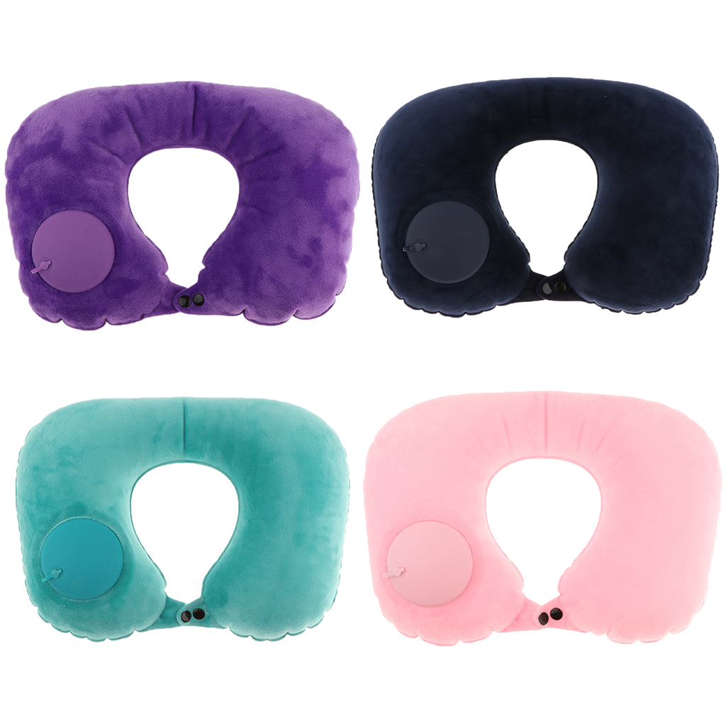 Almohada suave lavable con soporte para el cuello, reposacabezas, viaje, sueño, cuello en U, Camping al aire libre, almohadas inflables, cojines para hombres y mujeres