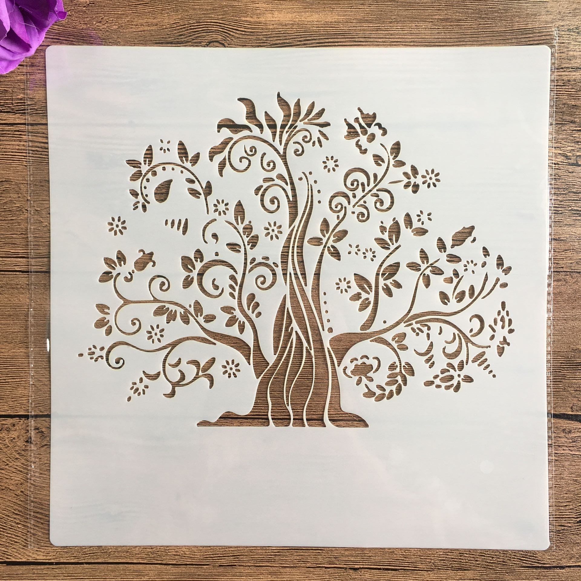 30 * 30cm size diy craft life Tree mold for painting stencils stamped photo album embossed paper card on wood, fabric,wall: 113
