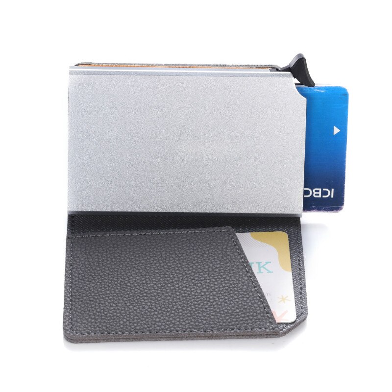 Bisi Goro Carbon Fiber Anti-Diefstal Kaarthouder Rfid Pop-Up Clutch Multi Mannen En Vrouwen Unisex card Case Multi Smart Portemonnee