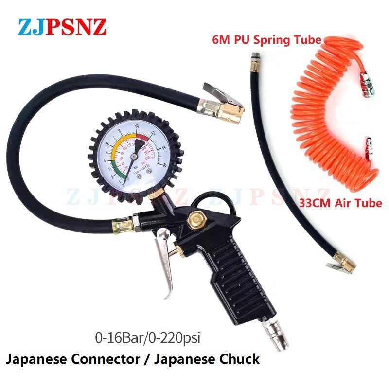 0-220 psi 0-16 bar auto bil japan däck lufttrycksmätare däckinflator däcktryck digital display bildäck tryckmätare: Elfenben