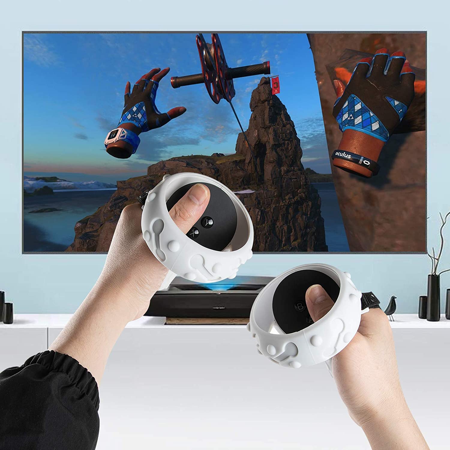 Touch Controller Silicone Grip Cover Voor Oculus Quest 2 Accessoires Siliconen Beschermende Ring Cover Handvat Beschermhoes
