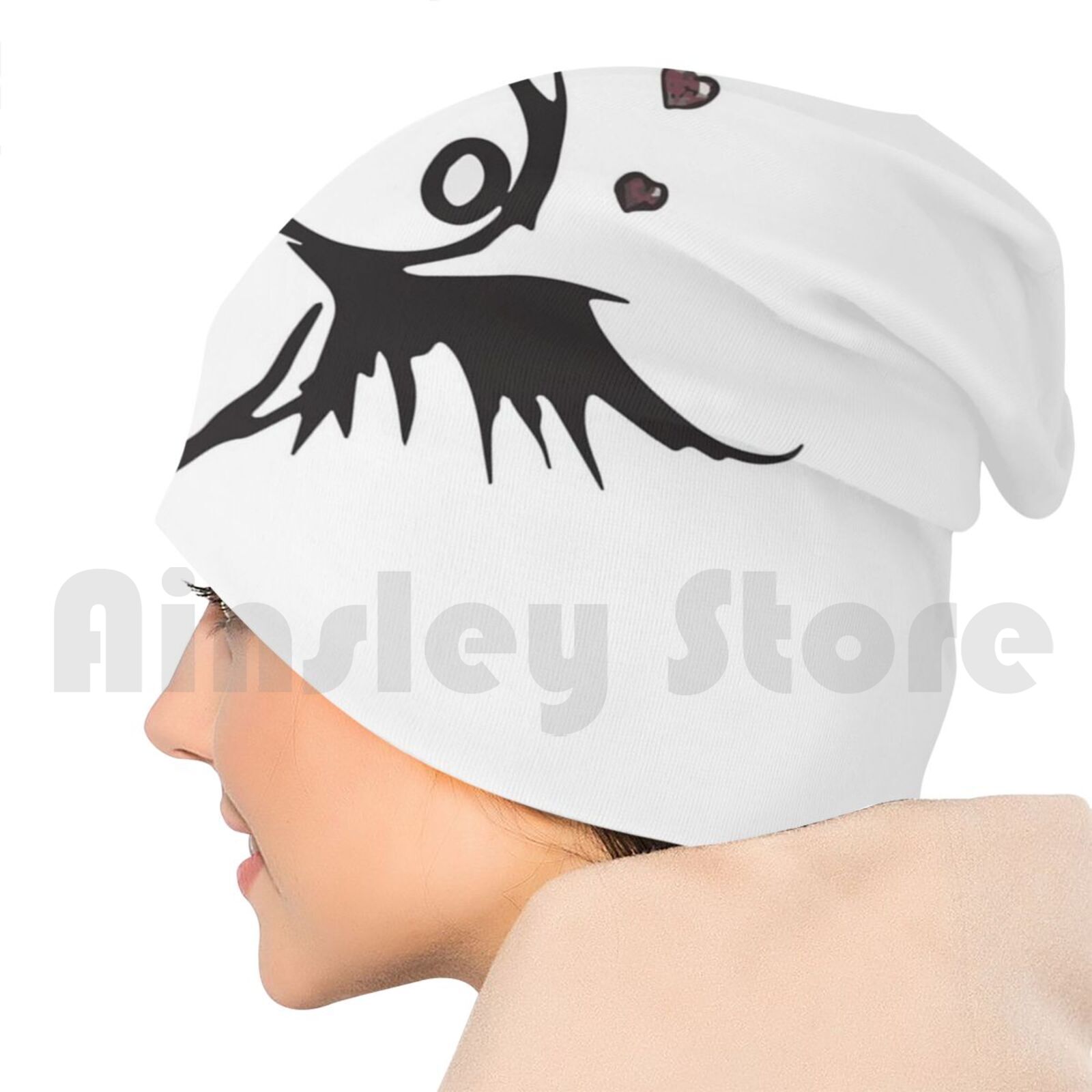 Emo Love Angel Beanies Knit Hat 1625 Beanies Print Gothic Goth Angel Love Peace Music Musical Emocore Hardcore Band