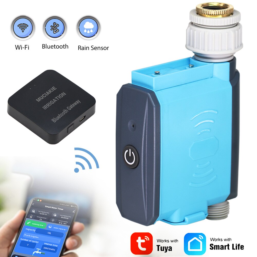 Rain Sensor WIFI Bluetooth Watering Timer Garden Automatic Irrigation Sprinkler Mobile Phone Smart Remote Control Smartlife Tuya