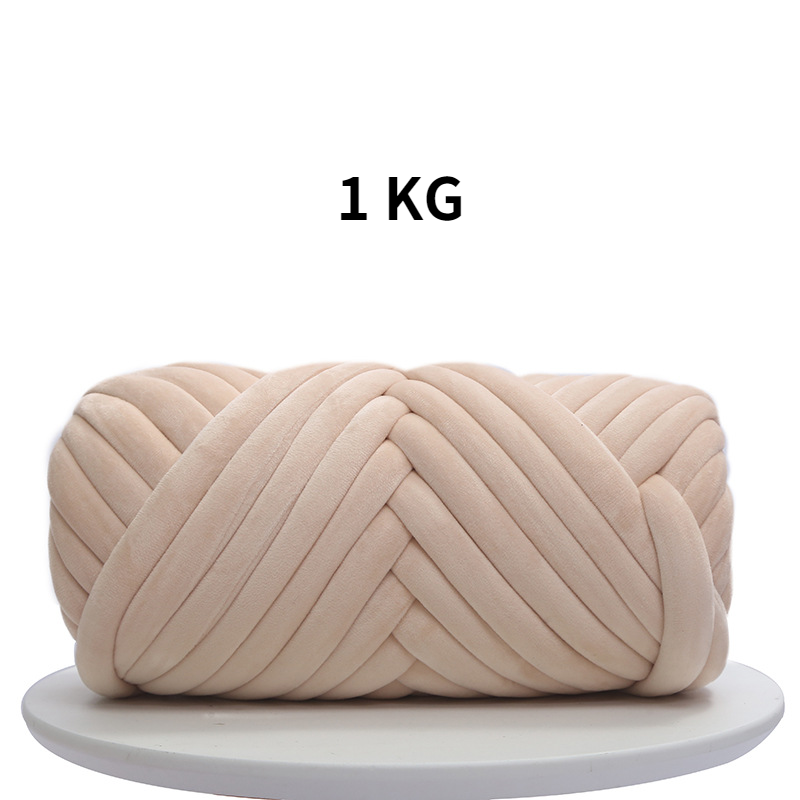 1KG 1000G Super Velvet Chunky Yarn Thick Bulky Giant Thread White Bag for Hand Knitting DIY Arm Soft Big Blanket Carpet 자이언트얀