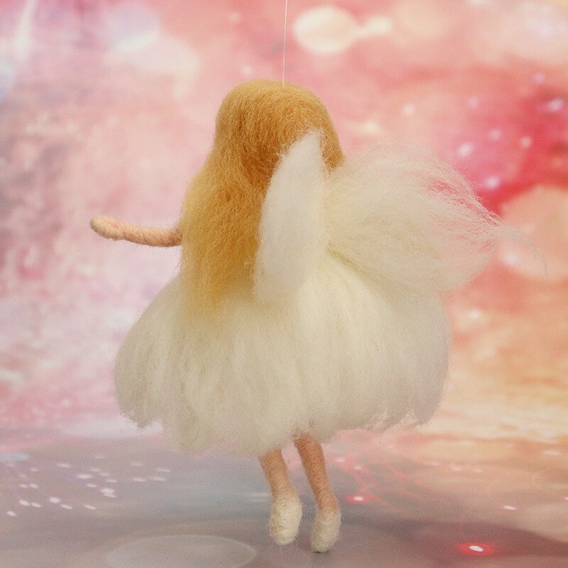 Jiwuo Pregnant Mother Dolls Handmade Toy Doll Wool Felt Poked Kitting Non-Finished DIY Wool Felting Package