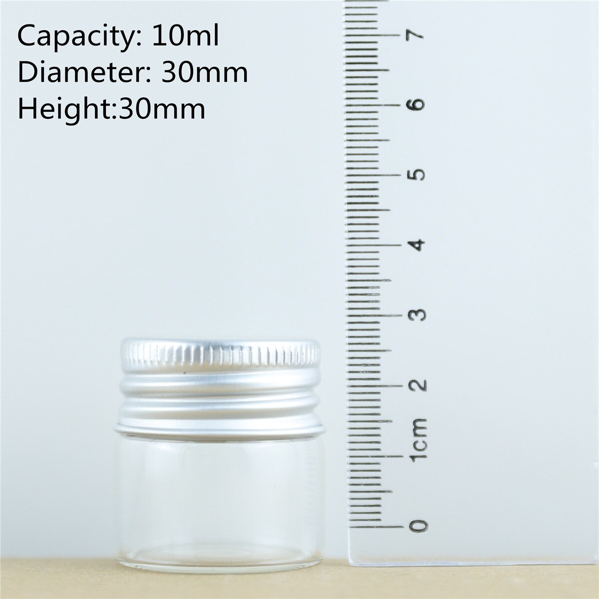 24PCS/lot Transparent Glass Bottles 30mm Aluminum ... – Vicedeal