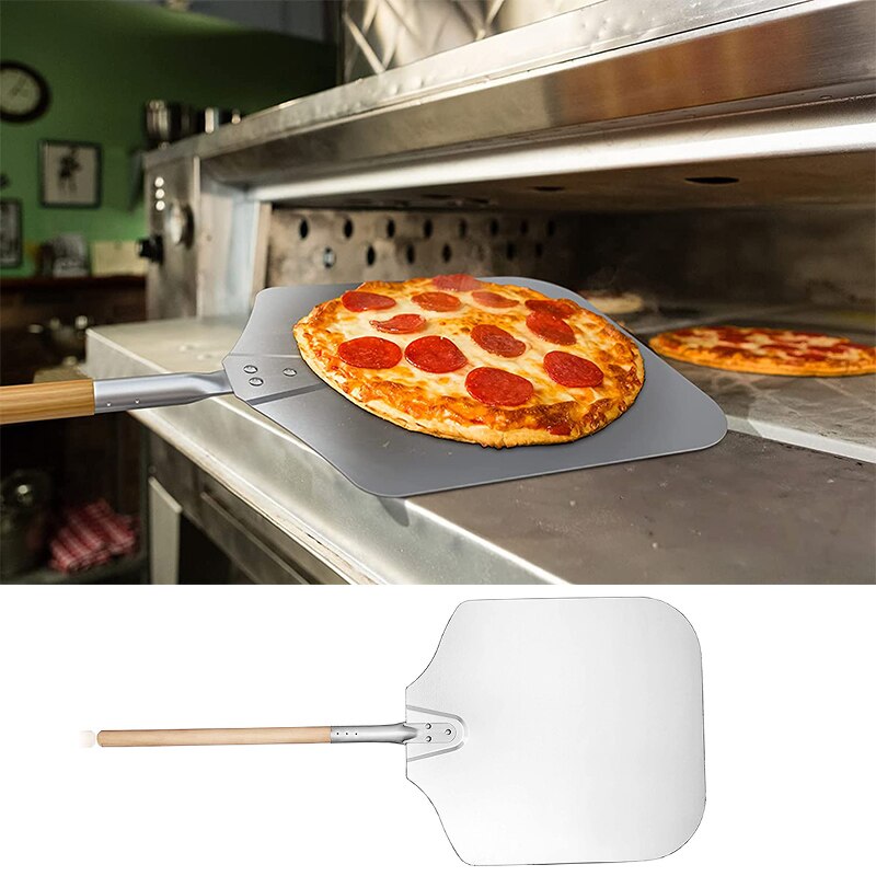 127cm Detachable Long Handle Pizza Shovel Paddle Aluminum Spade for Oven Grill Homemade Bread Pastry Peels Kitchen Baking Tools