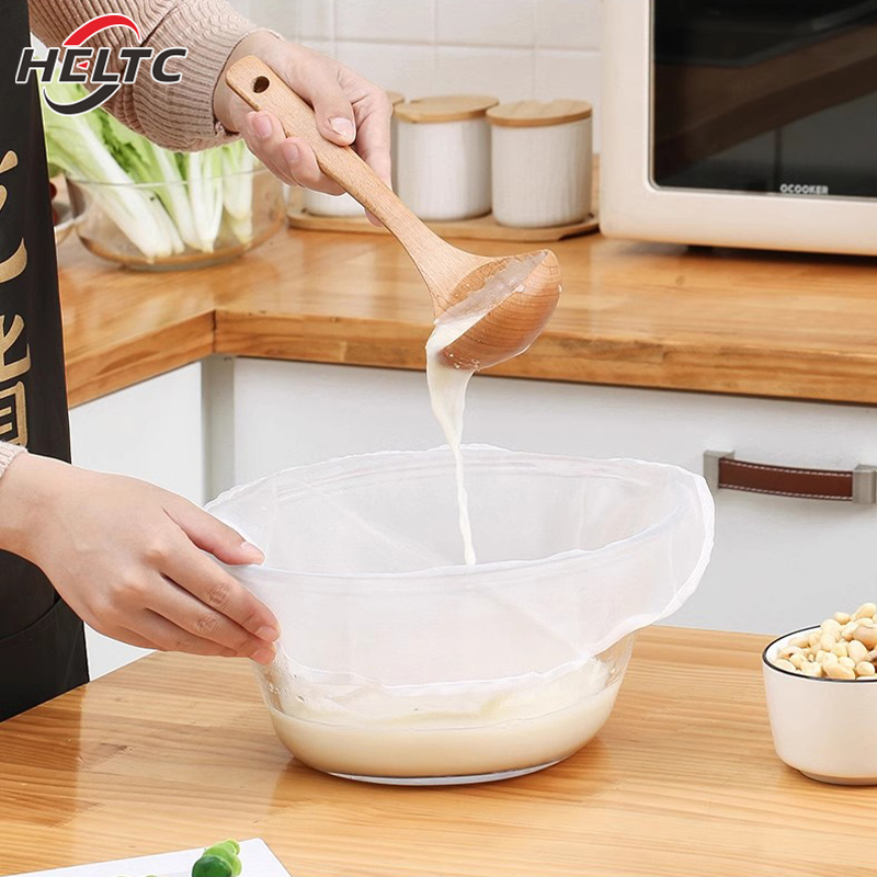 Bolsa de red de filtro de soja, nailon, líquido, leche, café, reutilizable, malla fina, pintura, herramienta de cocina