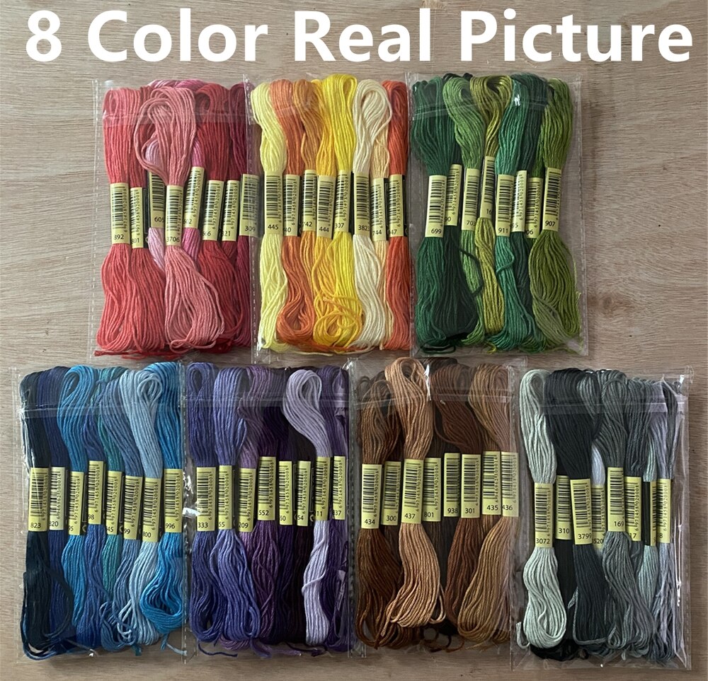 Embroidery Thread 447 Colors Embroidery Floss Cross Stitch Kit Premium Rainbow Embroidery DIY Threads Crafts Cotton Sewing Skein