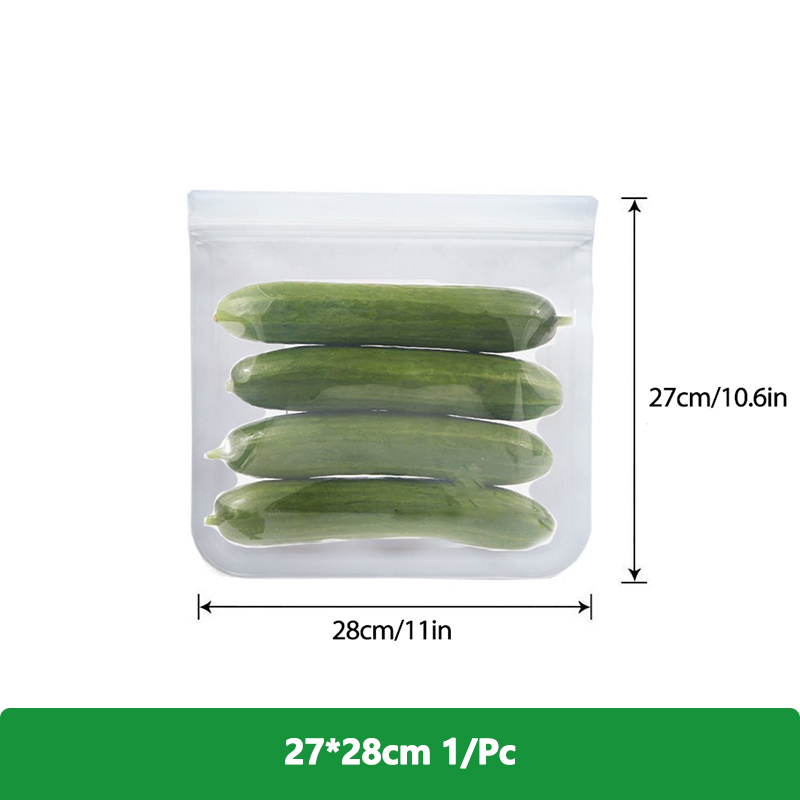 1/2/3/5Pcs Reusable Food Freezer Bags Leakproof Silicone Ziplock Bags BPA Free Meat Fruit Veggies Storage Bag Dishwasher Safe: DARK GRAY