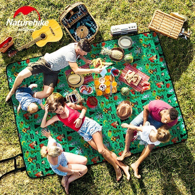 Naturehike ekstra stor picnic udendørs tæppe vandtæt foldbar praktisk tote måtten perfekt til strandparker camping  nh19 d 024- z