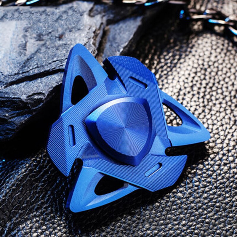 Luce luminosa di Metallo Colorati Fidget Spinner Mano Top Spinners Bagliore Nel Buio Luce Della Barretta di Alleviare Lo Stress Mano Spinner Giocattoli: Blu