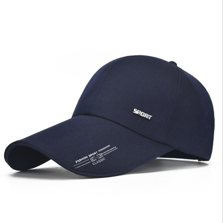 Masculino feminino boné de beisebol snapback chapéu hip-hop bonés ajustáveis esportes ao ar livre chapéus de proteção solar: Navy Blue