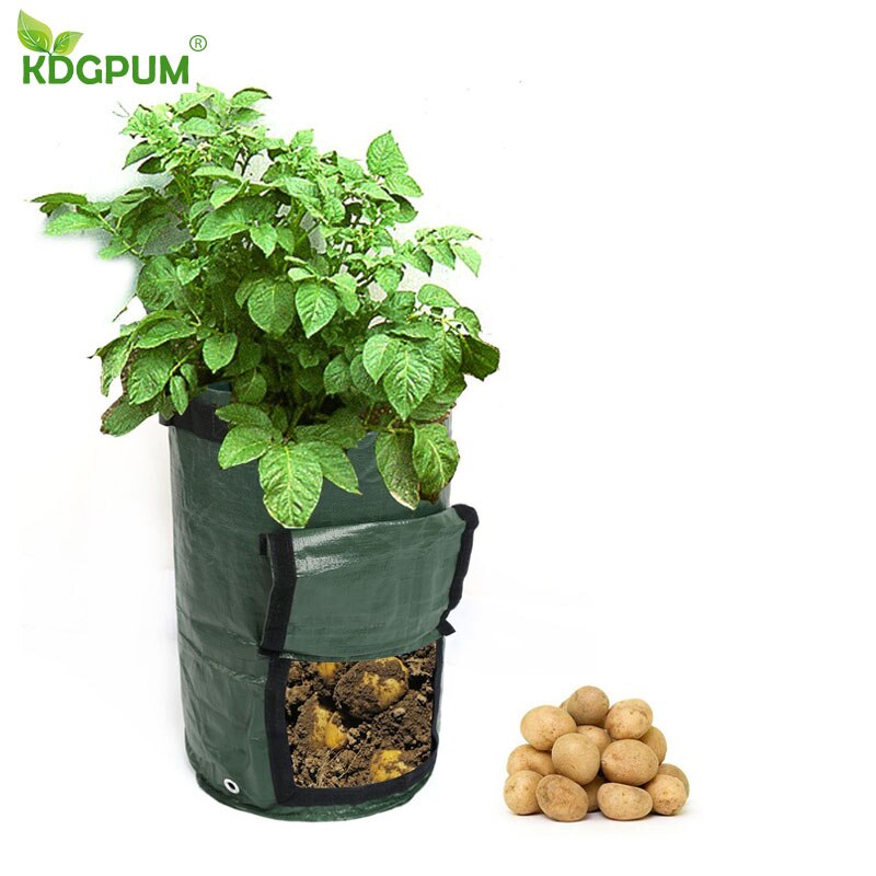 Organic Waste Kitchen Garden Yard Compost Bag Environmental PE Cloth Planter Outdoor Gardening Planting Bag