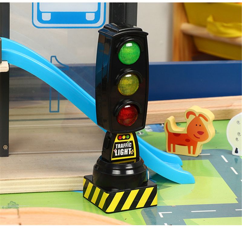 Zingen Verkeerslicht Speelgoed Verkeer Signaal Model Road Sign Geschikt Voor Brio Trein Kinderen Track Serie Speelgoed Accessoires