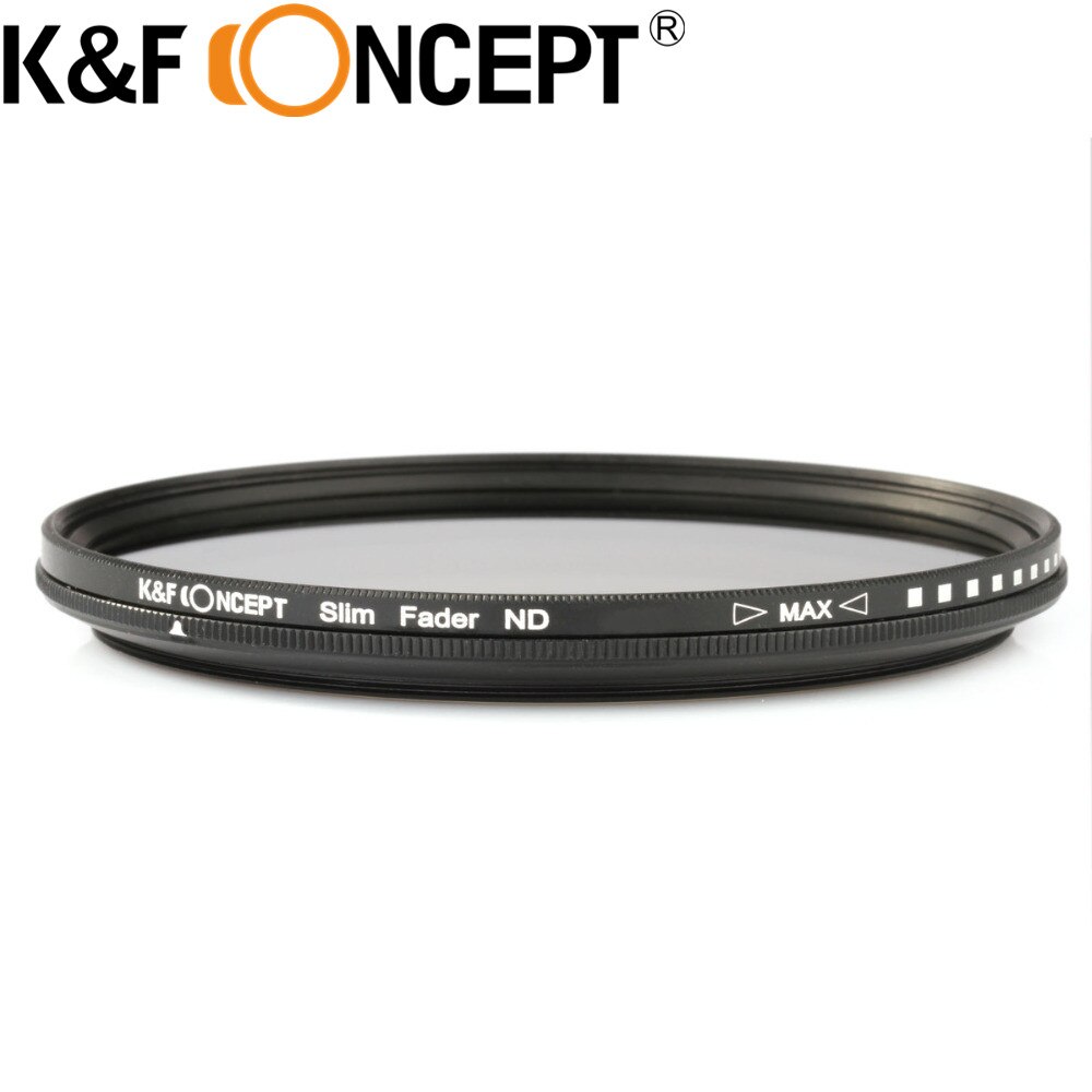 K & F CONCEPT 40.5 ~ 82MM Slim Fader Variabele ND Filter Verstelbare ND2 om ND400 Neutral Density voor canon 7D 50D 60D