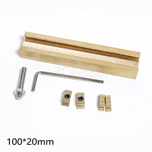 ZONESUN 5/7/10cm T-slot Alphabet Numbers Symbol Leather Stamping Cold Press Tool Brand Iron Custom Initial Mould Embossing Mold: 10cm holder