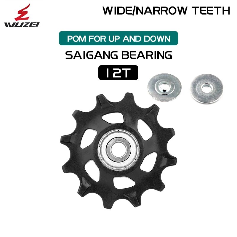 Rueda de rodamiento de polea de bicicleta WUZEI 11T 12T 13T14T15T16T17T rueda guía de bicicleta de carretera para deragador trasero Shimano Sram MTB Jockey