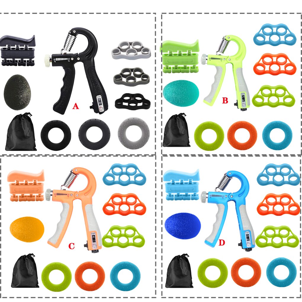 9pcs/set Spring Hand Grip Power Strength Expander For Hand Strengthener Finger Grip Power Grip Rehabilit Hand Trainer Expand