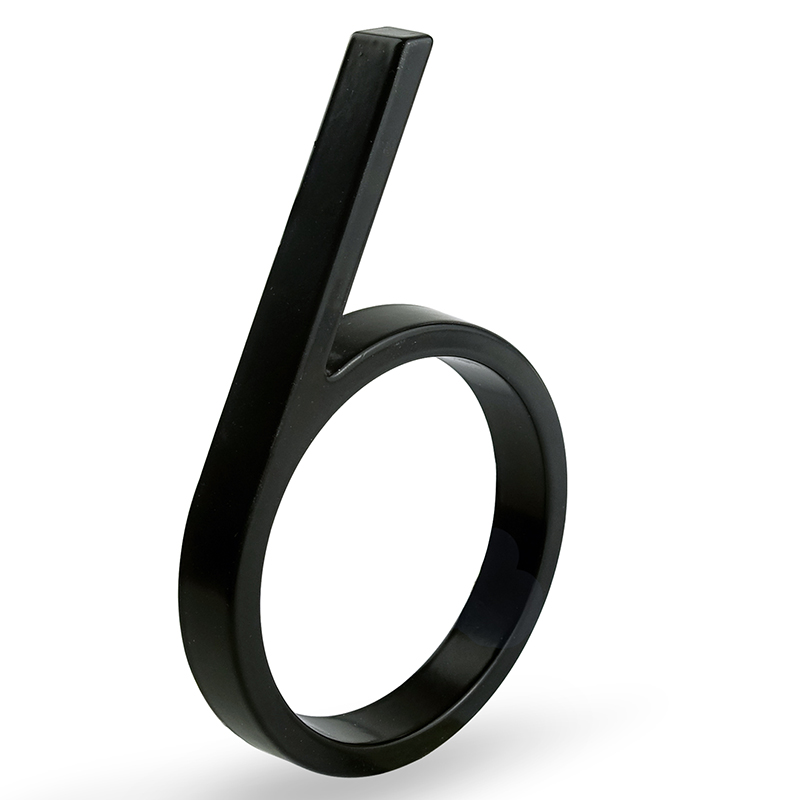Numéro de maison flottant en aluminium noir, numéro de maison extérieur, numéros de porte d'appartement, panneau d'adresse de boîte à lumière, 125mm, 5 po, #0-9: Marron