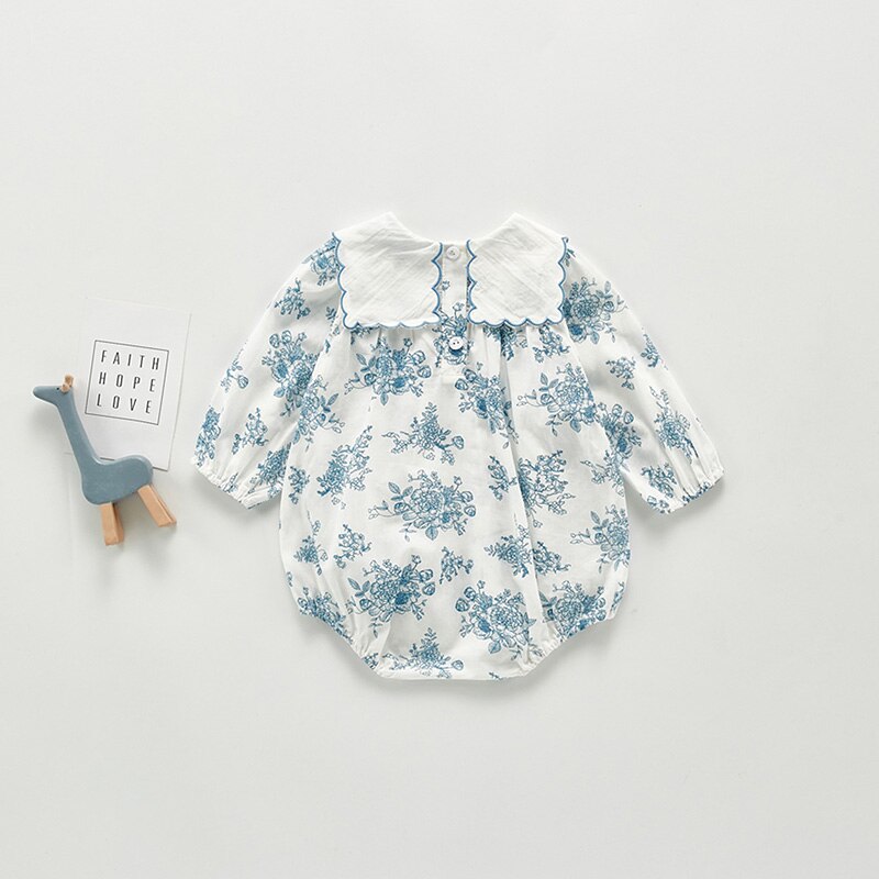 Milancel høst baby body kina print spedbarn jenter antrekk baby jenter bursdagsklær