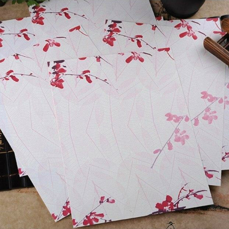 8pcs/lot Flower Pattern Writing Paper for Students Kids Notebook School Supplies Students Retro Letter Paper Stationery