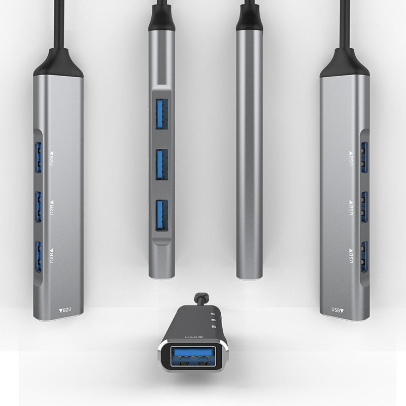 UTHAI SRJ Aluminum Alloy USB3.0/type-c Splitter 5 in 1/4 in 1 Docking Hub with Card Reader TF/SD USB3.0*1/2.0*3