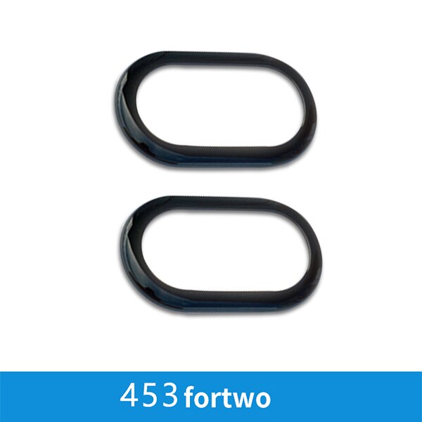 Car inner door bowl Decorative shell cover For Smart Fortwo Forfour 453 car accessories interior styling Modification Sticker: Black-2PCS