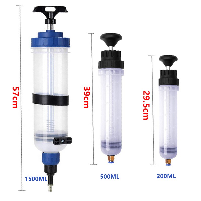 Extractor de fluido de aceite para coche, jeringa de extracción manual de transferencia de aceite y combustible, caja de cambios de motor, 200/500/1500ML