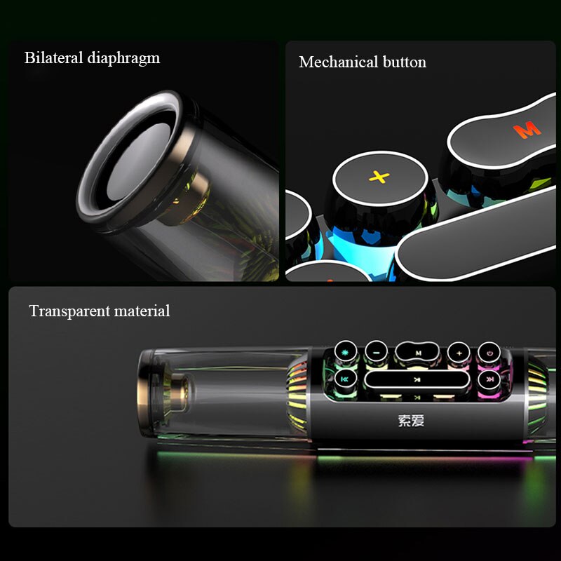 Soaiy SH19s Bluetooth Speaker High-Power Rgb Gaming Speaker Draadloze Bass Kolom Subwoofer 3D Surround Soundbar Computer Speaker