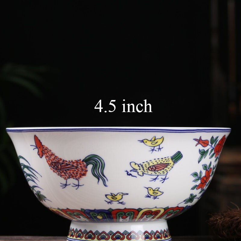 4.5 Inch Jingdezhen Keramische Kleine Rijstkom Chinese Bone China Ramen Mixing Bowls Servies Thuis Keuken Servies Voedsel Houder: P