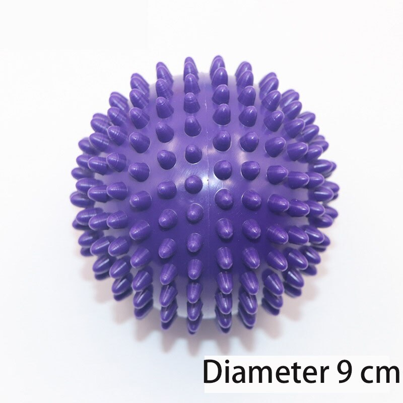 Massage Ball Fitness Fascia Ball Muscle Relaxation Ball Acupoint Massage Spike Ball Grip Fitness Ball Hedgehog Ball: 9cm dark purple