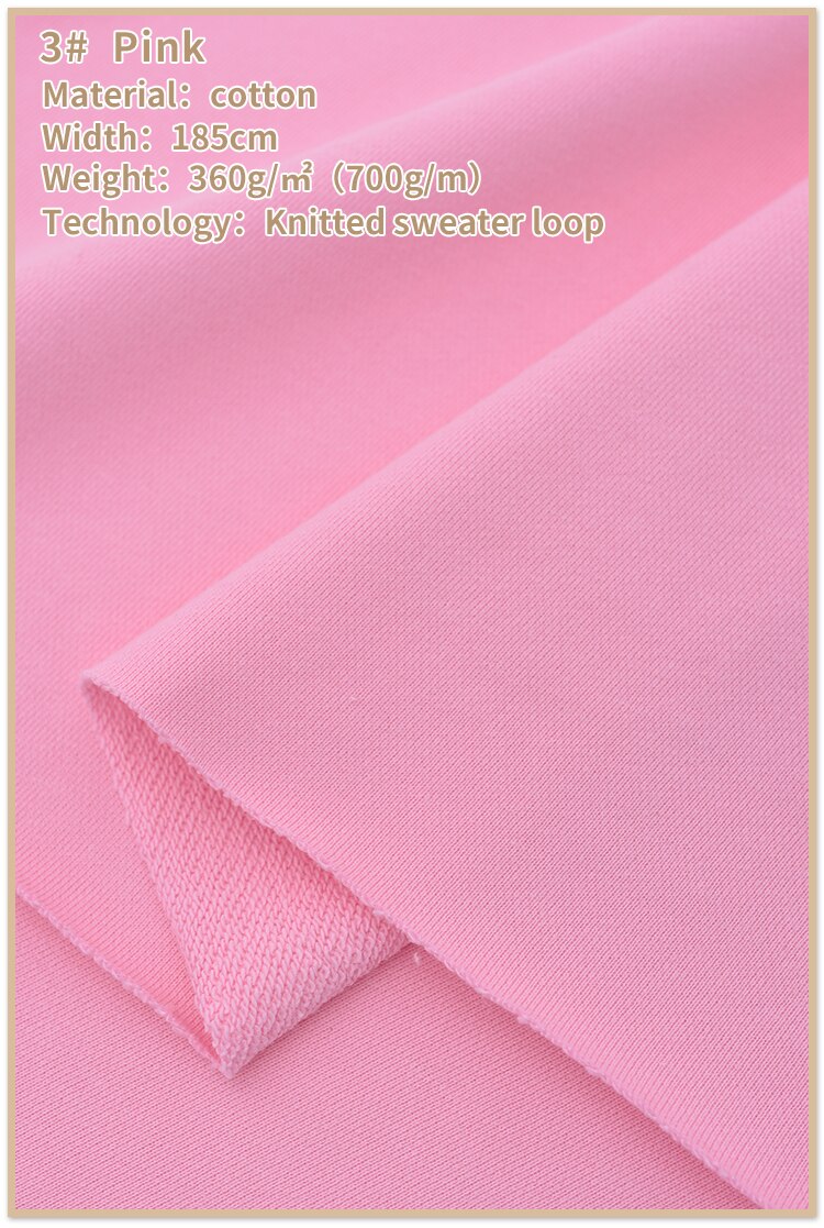 Fransk frotté bomuldsstof slidbestandigt bomuldsstof kraftig sweatshirtstof til hættetrøje 185 x 50cm: 3