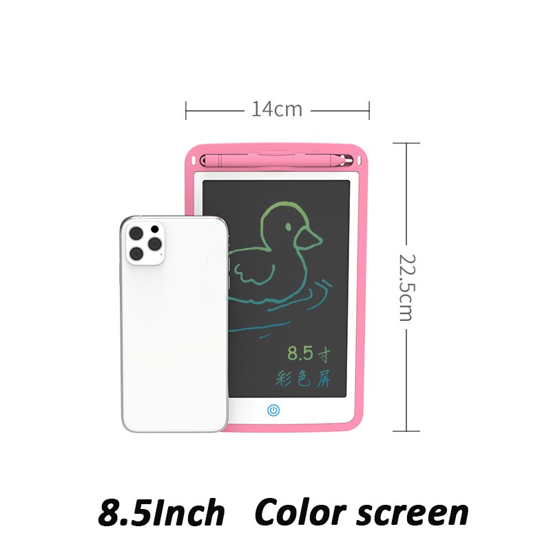 12/10/8.5/6.5 inch LCD Drawing Board Baby Drawing Writing Tablets Kids Early Educational Scratch Painting Toys For Children: 8.5Inch pink color