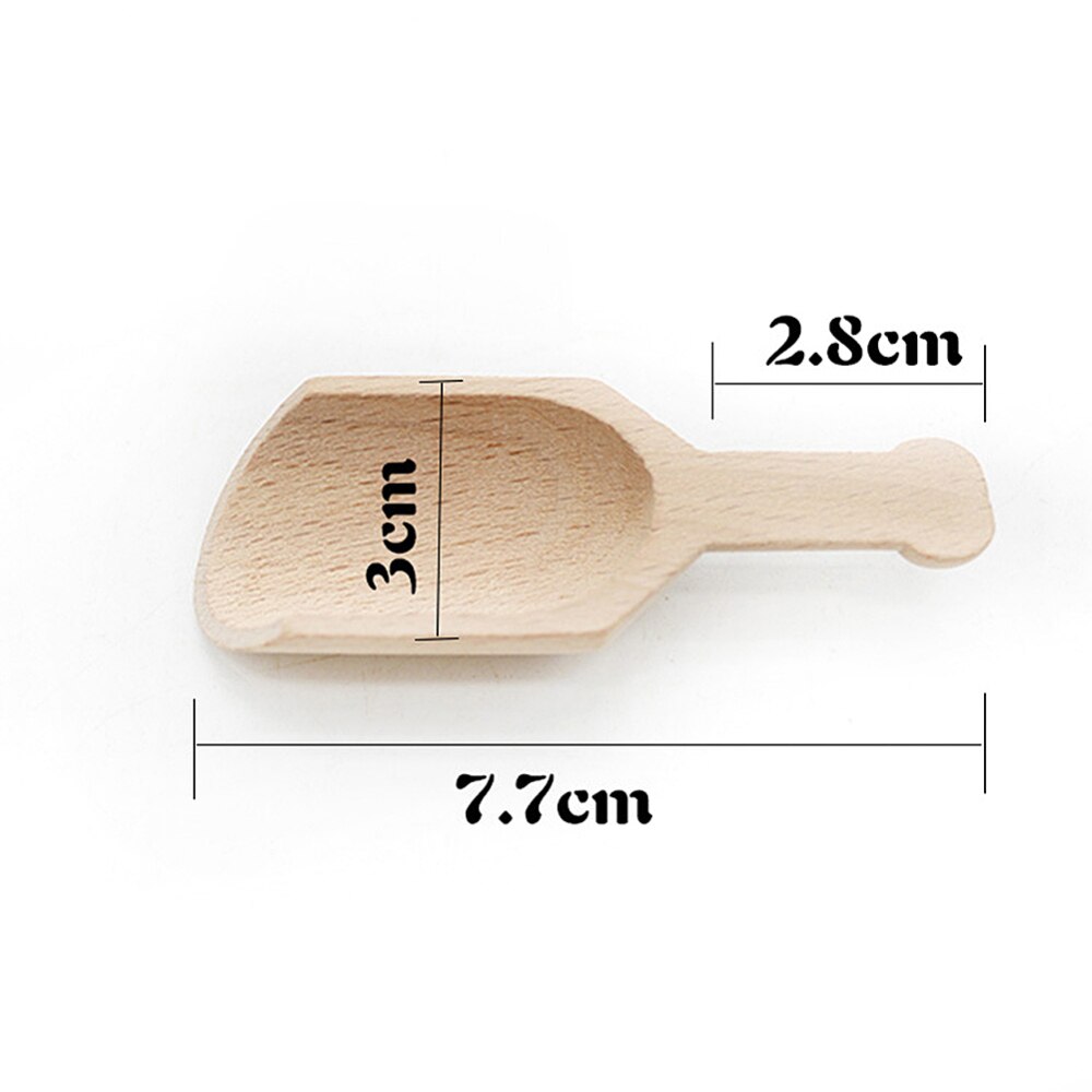 Mini cucharadas de té de madera de haya, herramienta de cocina, baño, sal condimentos cuchara suministros de cocina, vajilla
